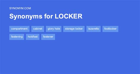 synonym for unlock|another word for locker.